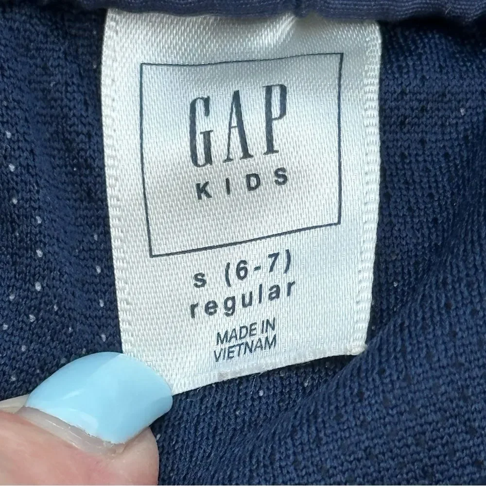 Gap Kids Green & Navy Swim Shorts W/Lining & Adjustable Waist Sz Sm (6-7)